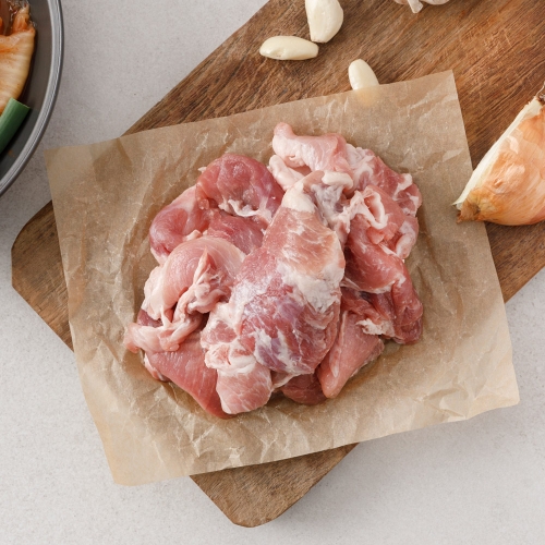 [새해프로모션 3+1] 돼지고기 특수부위 돼지목살파지, 멱살 500g (캐나다산)  *면세